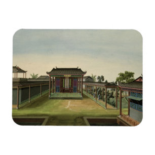 Ímã Cena do jardim, c.1820-40 (w/c no papel) 2