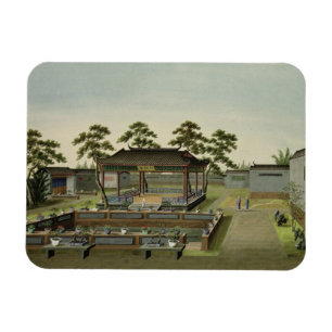 Ímã Cena do jardim, c.1820-40 (w/c no papel) 4
