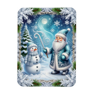 Ímã Cena Festiva de Natal com Neve