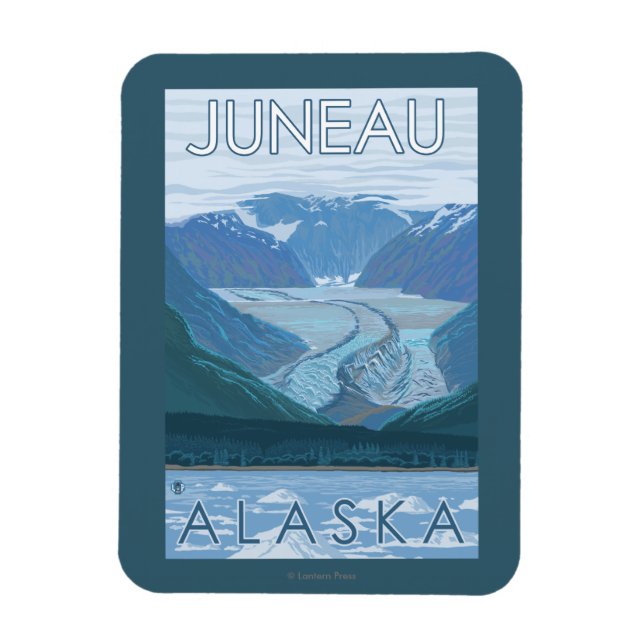 Ímã Cena Glacier - Juneau, Alaska (Vertical)