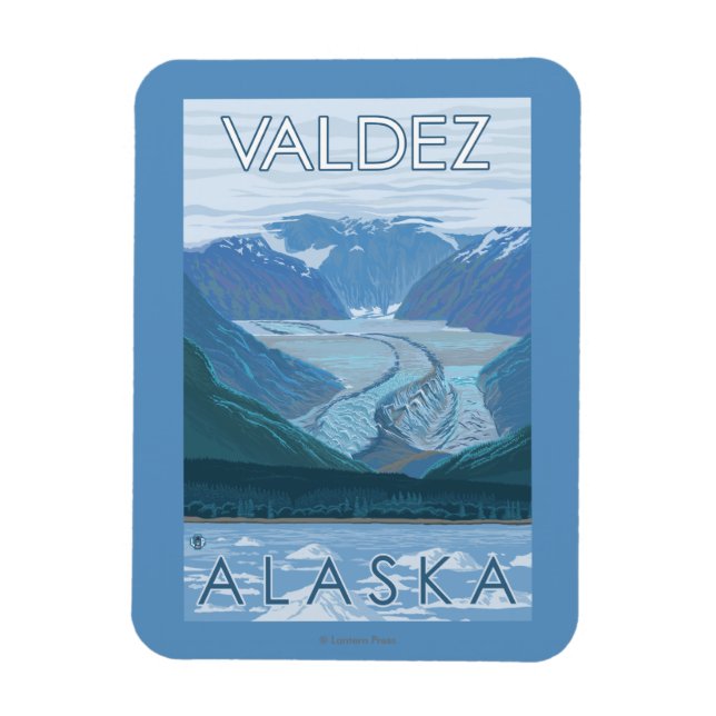 Ímã Cena Glacier - Valdez, Alaska (Vertical)