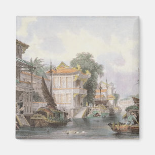 Imã Cena no canal de Horan perto do cantão, c.1850
