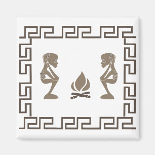 Imã Cena tribal primitiva africana abstrata