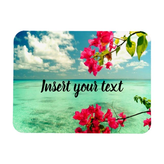 Ímã Cena tropical personalizável (Horizontal)