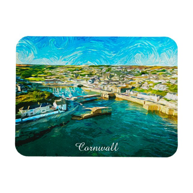 Ímã Cenário Costeiro da Cornualha Inglaterra Pintura a (Horizontal)