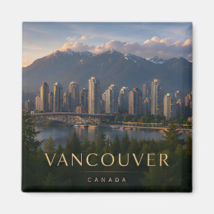 Imã Cenário montanhoso panorâmico de Vancouver Canadá