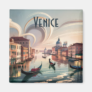 Imã Cenário urbano personalizado de Veneza Itália aqua