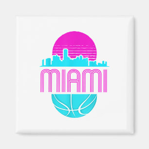 Imã Cenas urbanas vintage de Miami Flórida Basquetebol