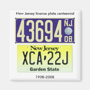 Imã Centennial da matrícula de New-jersey