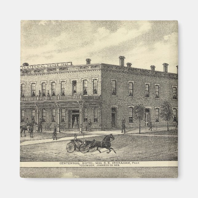 Imã Centennial Hotel, Tecumseh e Neb, Nebraska (Frente)