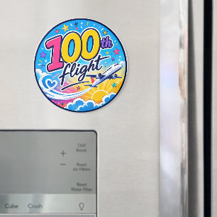 Imã centésimo voo avião colorido viagem lembrança