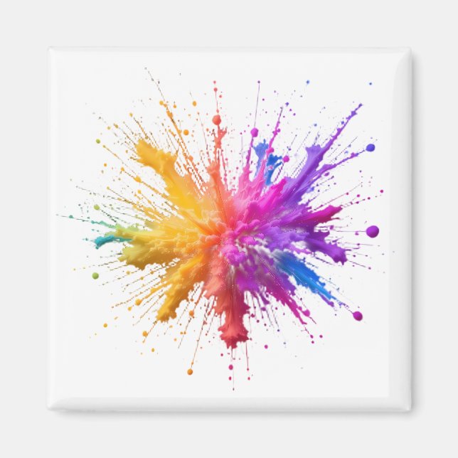 Imã Central Burst of Vibrant Colorful Powders (Frente)