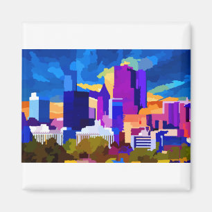 Imã Centro Atlanta Georgia Skyline no Sunset