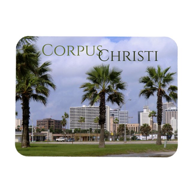 Ímã Centro Corpus Christi Texas Souvenir Magnet (Horizontal)
