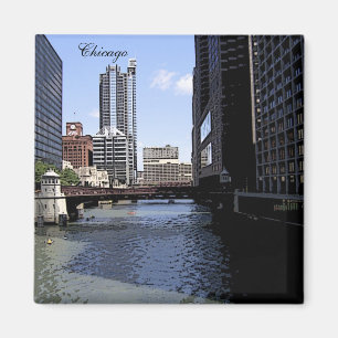 Imã Centro de Chicago pelo rio