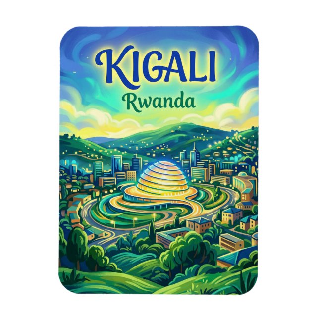 Ímã Centro de Convenções de Kigali Ruanda (Vertical)