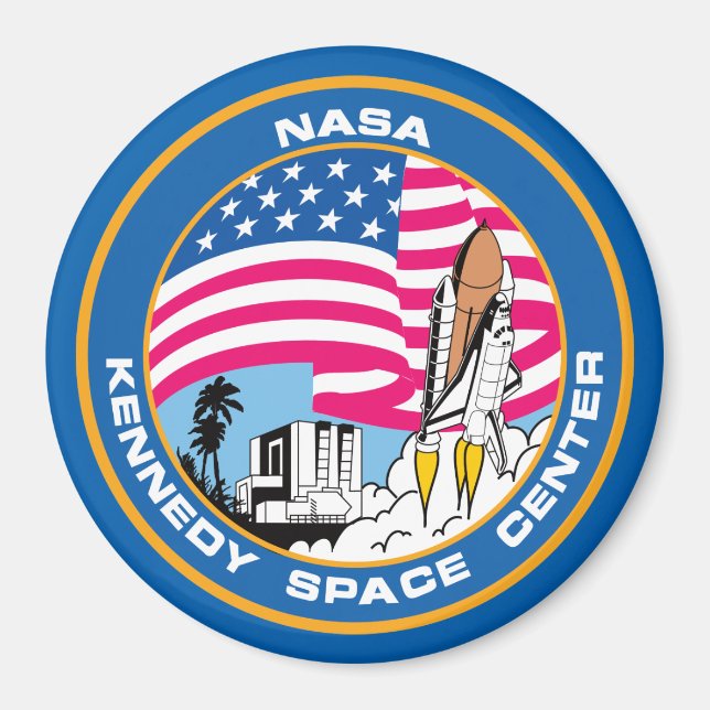 Imã Centro Espacial Kennedy para os Geeks Nerd (Frente)