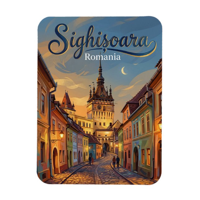 Ímã Centro Histórico de Sighișoara Romênia (Vertical)