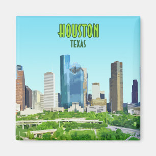 Imã Centro Houston Texas Vintage