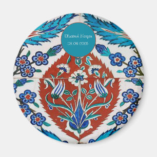 Imã Cerâmica Floral Turca Chic