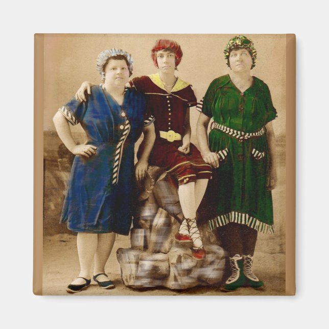 Imã cerca de 1910 Atlantic City balnear Beauties RPPC (Frente)