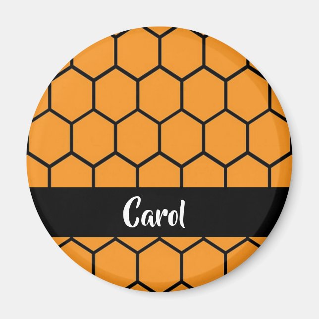 Imã Cerca preta em laranja (Frente)