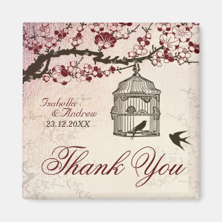 Imã Cereja Flor e Pássaros de Amor