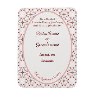 Ímã cereja florescente casamento vermelho e branco ele