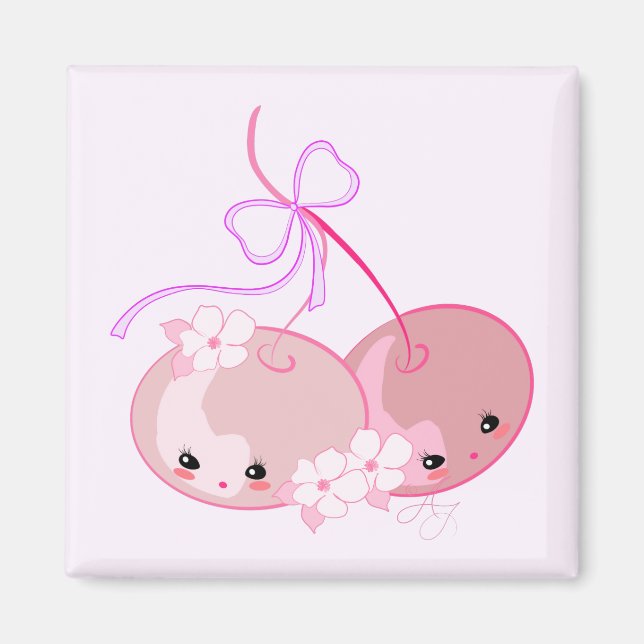 Imã Cerejas Kawaii (Frente)