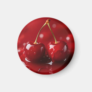 Imã Cerejas Lustrosas Fantasia de Xarope Vermelho