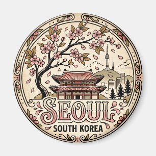 Imã Cerejeiras em flor em Seul Coreia do Sul