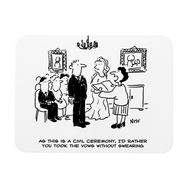 Ímã Cerimônia Civil de Casamento no Cartório (Horizontal)