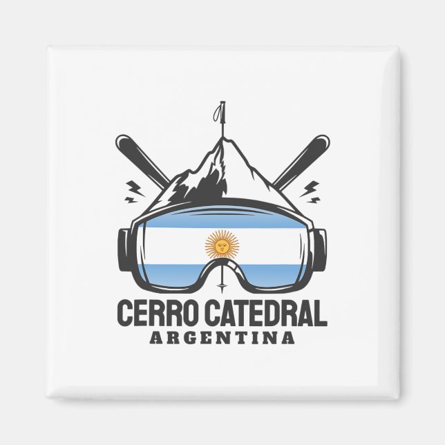 Imã Cerro Catedral Argentina Ski Resort Skiting (Frente)