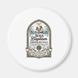 Imã Certificado de Batismo de Jesus Estilo Certificado