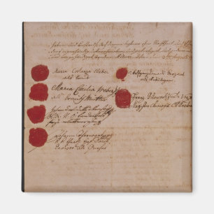 Imã Certificado de casamento de Wolfgang, de Mozart e