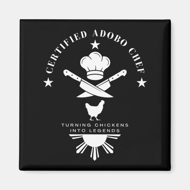 Imã Certified Adobo Chef New Filino Graphics Statement (Frente)
