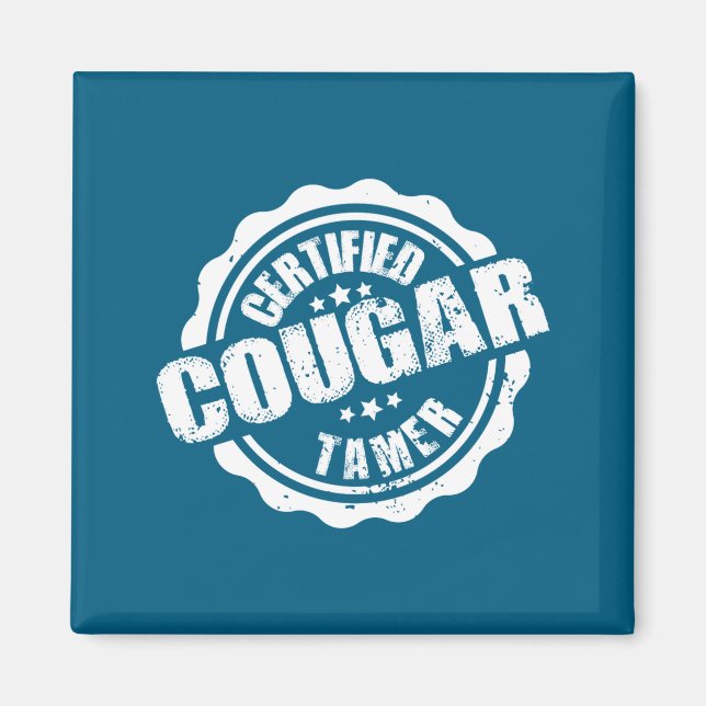 Imã Certified Cougar Tamer Funny Mens Cougar Tamer  (Frente)