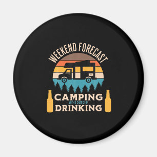 Imã Cerveja Acampamento Com Cerveja Aniversário