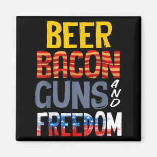 Imã Cerveja Armas Bacon Liberdade Patriótico Americano