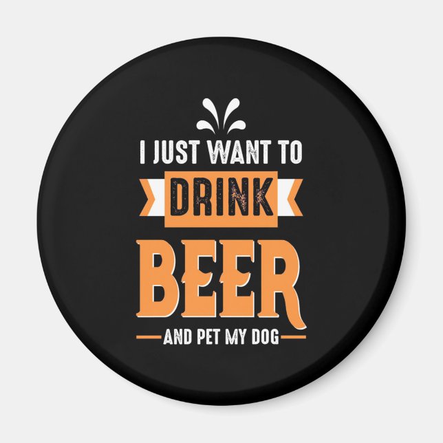 Imã Cerveja Beer Beer e Cachorro (Frente)