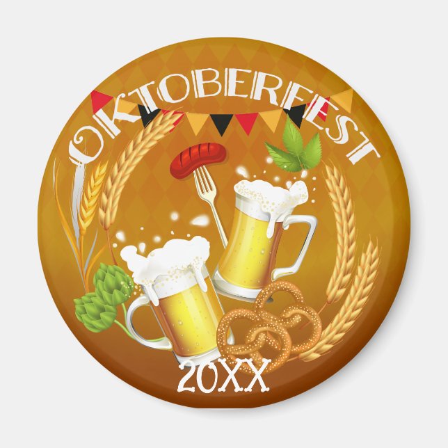 Imã Cerveja de Tostão Oktoberfest (Frente)