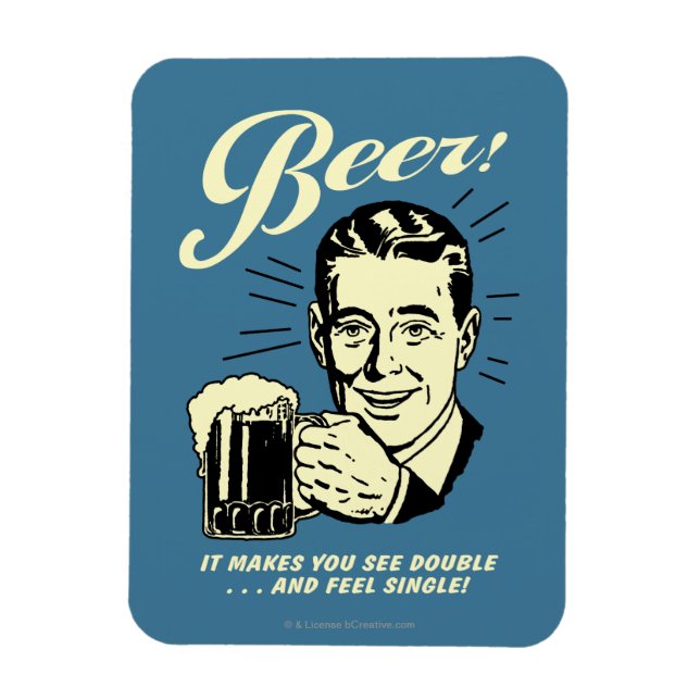 Ímã Cerveja: Faz Você Ver Dupla (Vertical)