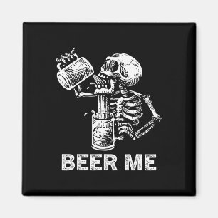 Imã Cerveja Me Skeleton Bebendo assustador Grupo G