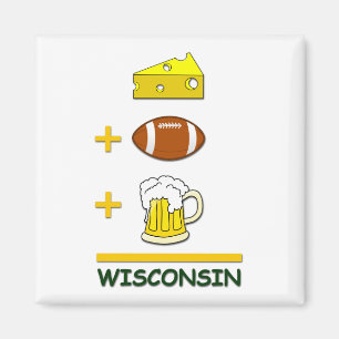 Imã Cerveja Wisconsin do futebol do queijo