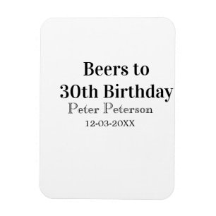 Ímã Cervejas para 30º aniversário nome data homem eleg