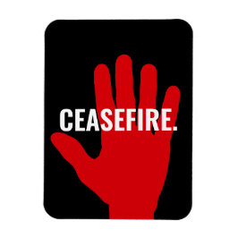 Ímã Cessar-fogo preto vermelho-preto pára de guerra