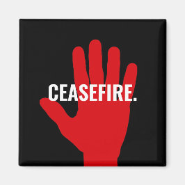 Imã Cessar-fogo preto vermelho-preto pára de guerra