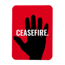Ímã Cessar-fogo vermelho preto para a guerra