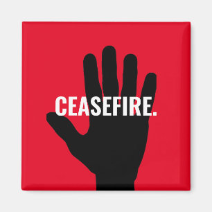Imã Cessar-fogo vermelho preto para a guerra