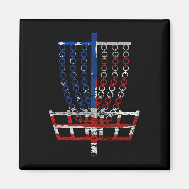 Imã Cesta de Golfe de Disco da Bandeira dos EUA Legal  (Frente)